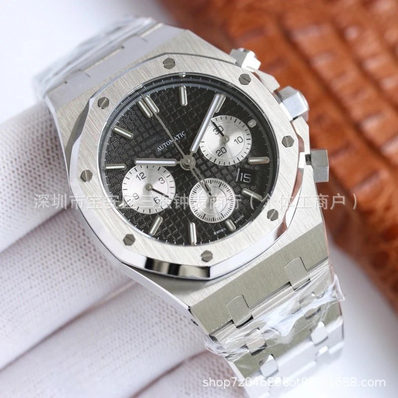 Audemars Piguet Royal Oak Chronograph Black Dial Steel Watch Watches - 2