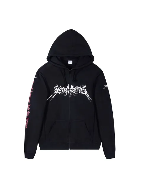 Hellstar Records Zip-Up Hoodie Black - 1