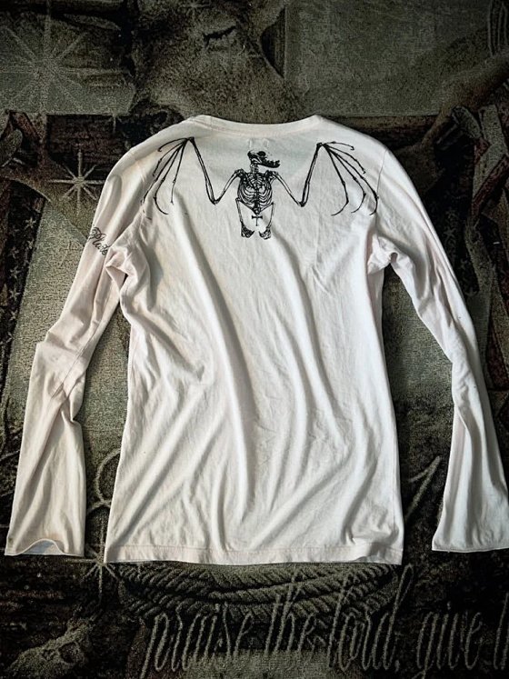LGB Vintage Rare Print Gothic Skull Retro Long Sleeve T-Shirt Oversized Unisex