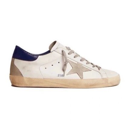 Classic Korean GG Casual Unisex Sneakers - Vintage Star-Embellished White Leather Shoes with Raised Sole