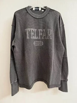 thumbnail for High version Cortis Martin vintage style washed old waffle street men's and women's long sleeve T-shirt