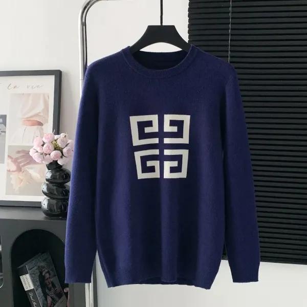 Givenchy 4G Logo Knit Sweater Navy Blue - 1