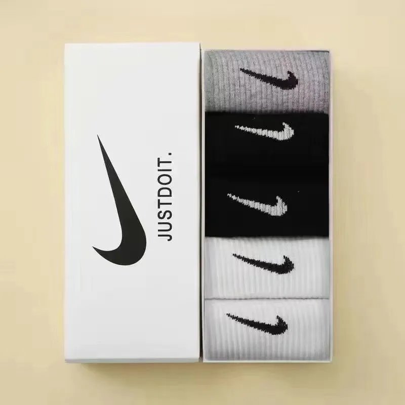 5 pairs [Black+Black+White+White+Grey]