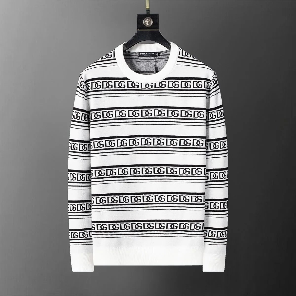 Versace Knit Cardigan with Abstract Print Beige Cardigan - 7