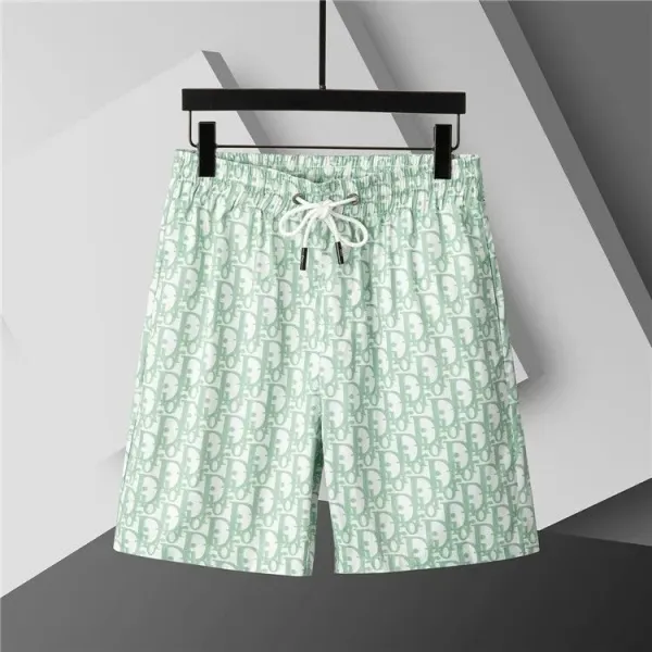 Dior Oblique Print Mint Green Swim Shorts - 1