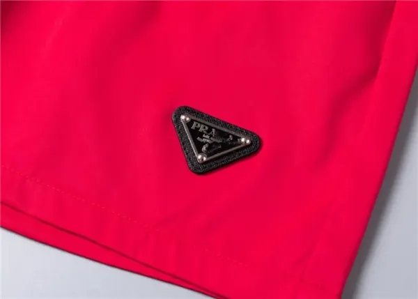 Prada Triangle Logo White Drawstring Shorts - 7