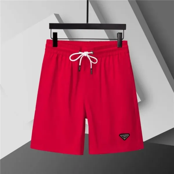 Prada Triangle Logo Swim Shorts Red - 1