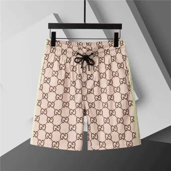 Gucci GG Monogram Print Swim Shorts Beige - 1