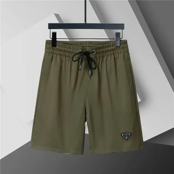 Prada Triangle Logo White Drawstring Shorts - 17