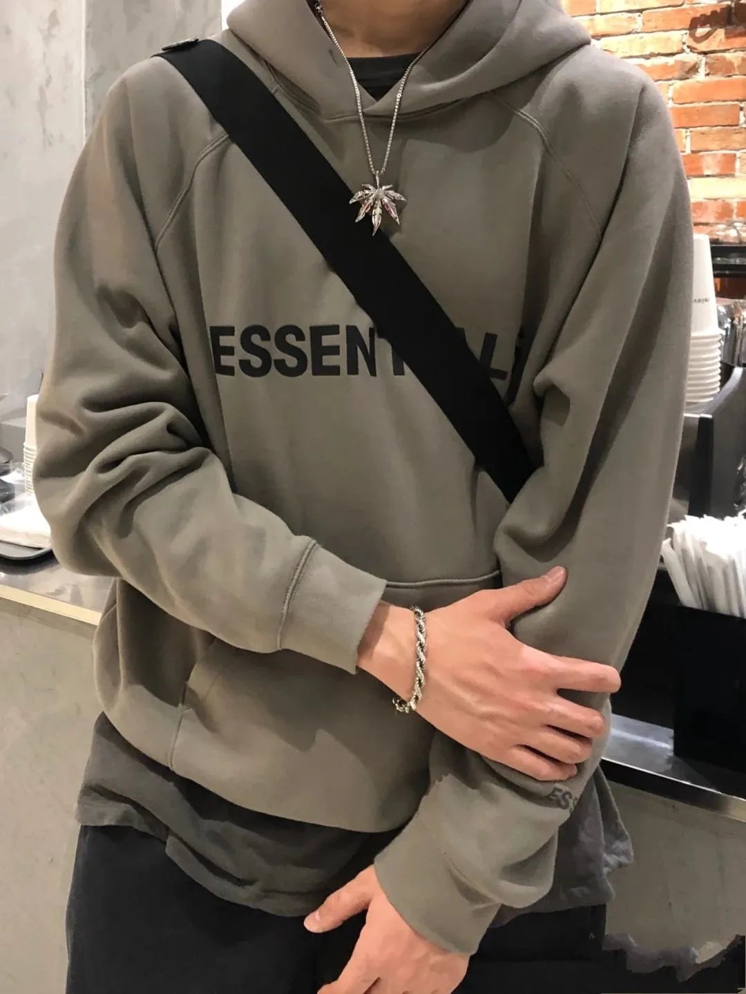 Fear of God Essentials Hoodie Gray Hoodie - 24
