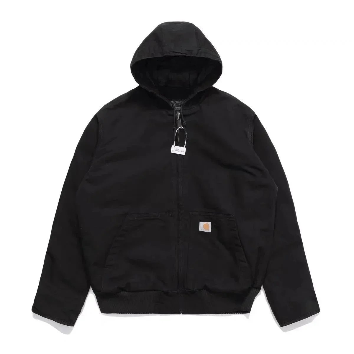 Vintage turn-down collar canvas washed jacket
