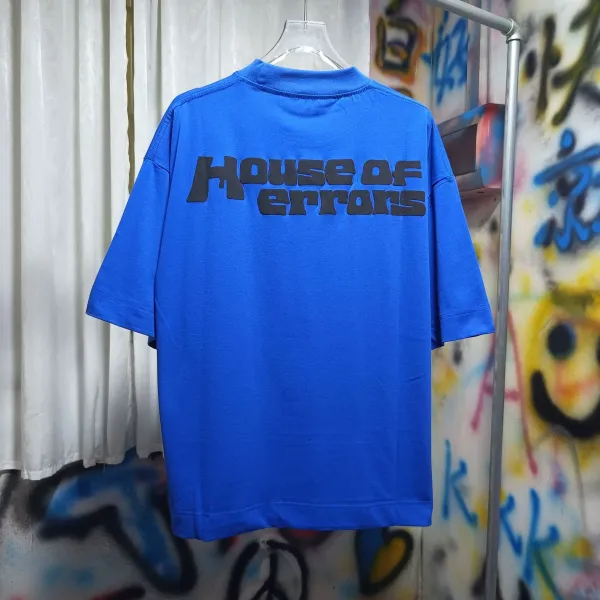 House of Errors Eye Graphic Oversized T-Shirt Blue - 15