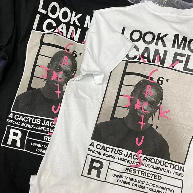 Cactus Jack Look Mom I Can Fly White T-Shirt - 8