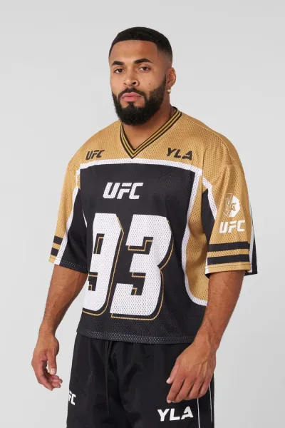 UFC x YOUNGLA Mesh Jersey Black/Gray - 17