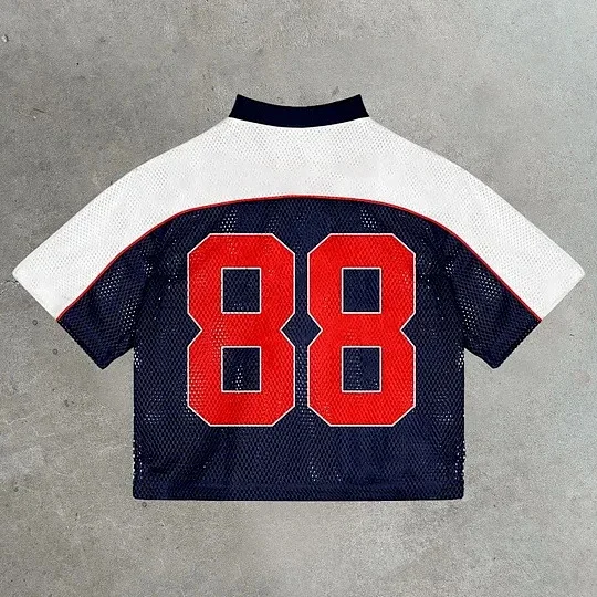 Unbranded Football Jerseys Mesh V-neck graphic jersey product detail image 12