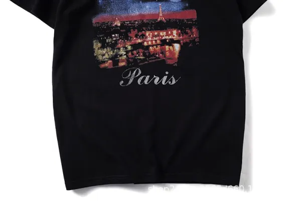 WEST LAB Paris Night Print Black T-Shirt - 18