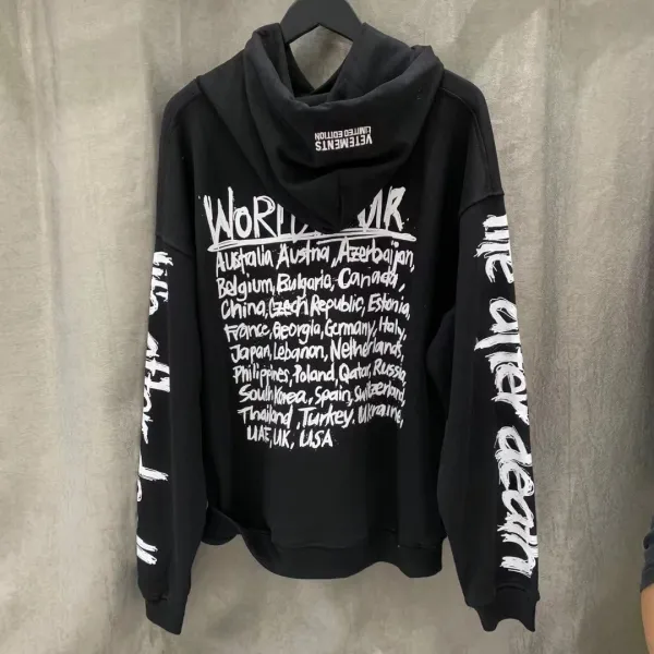 Design 'I'm Not Doing Shit Today' Distressed Black Hoodie - 79