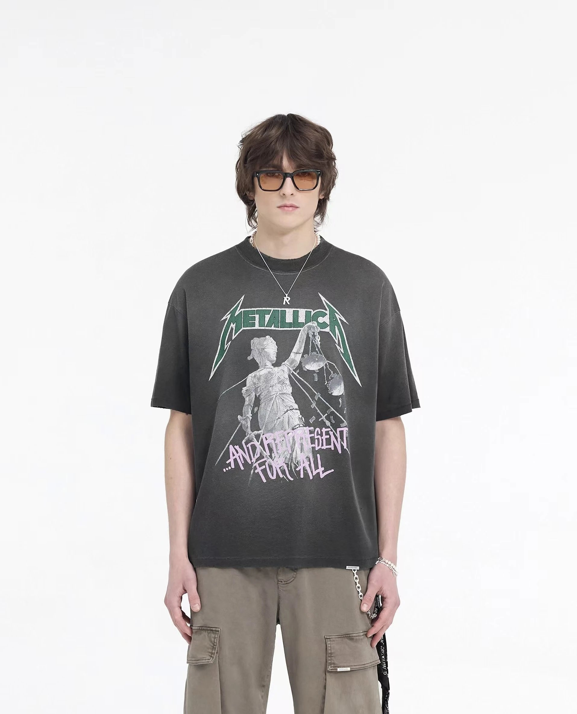 Metallica x Represent And Represent For All Graphic T-Shirt Black - 5
