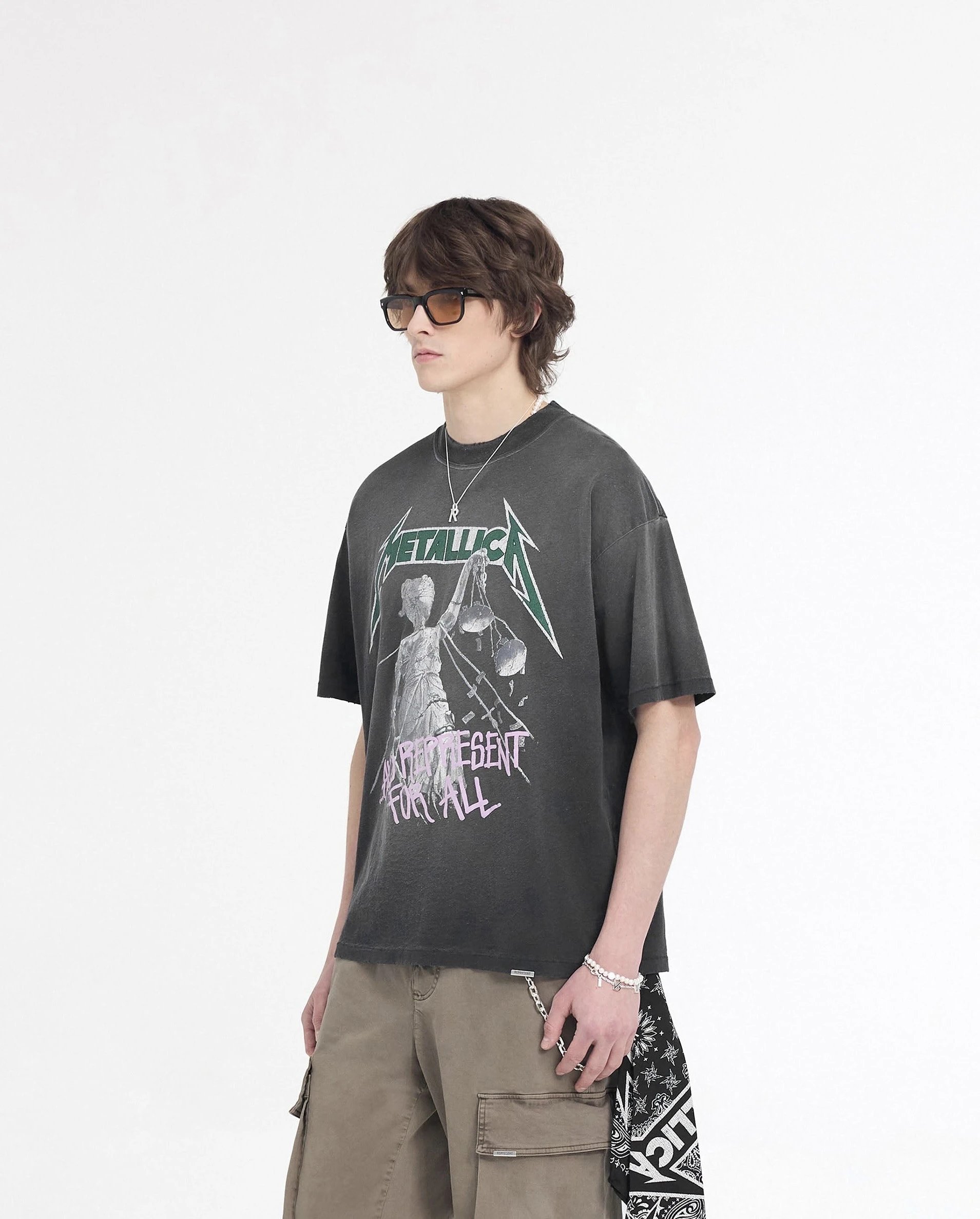 Metallica x Represent And Represent For All Graphic T-Shirt Black - 7
