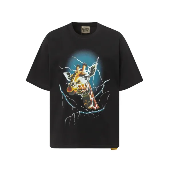 Gallery Dept Giraffe Lightning Black T-Shirt - 14