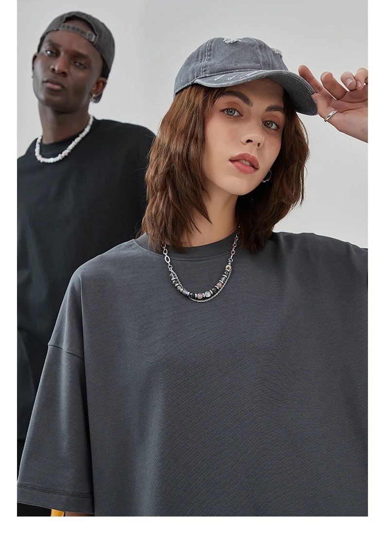 Arte Artie Master 385G Pure Cotton Oversized T-Shirt Dark Gray T-Shirts - 13