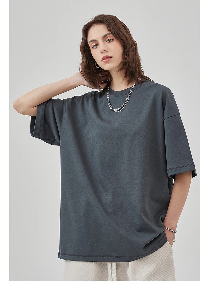 Arte Artie Master 385G Pure Cotton Oversized T-Shirt Dark Gray T-Shirts - 21