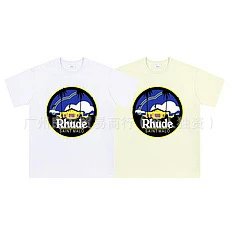 Rhude Bordeaux Graphic Print White T-Shirt - 7