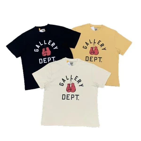 Gallery Dept Boxing Logo Graphic T-Shirt Charcoal - 4