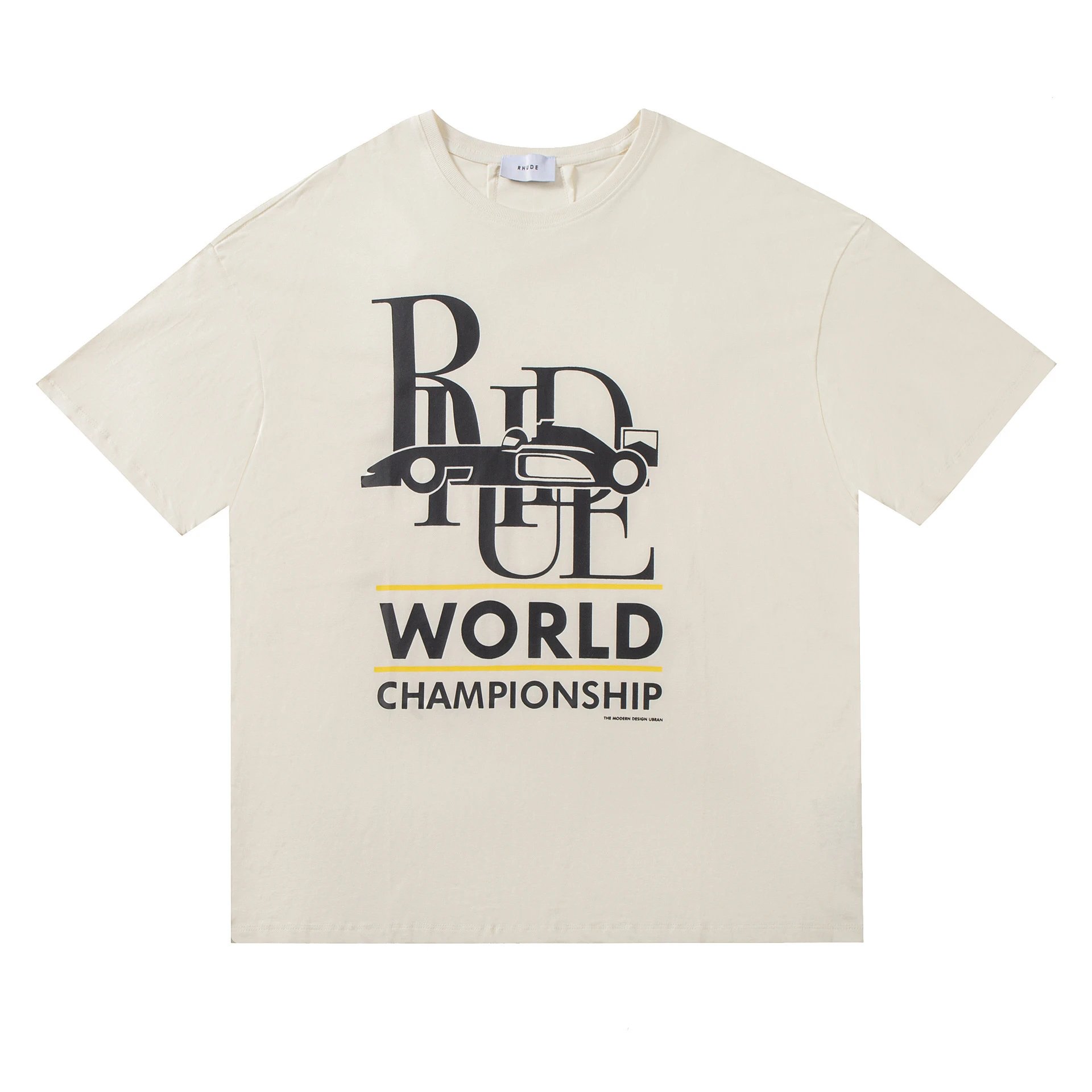 Rhude Leopard Print Graphic T-Shirt Beige - 38