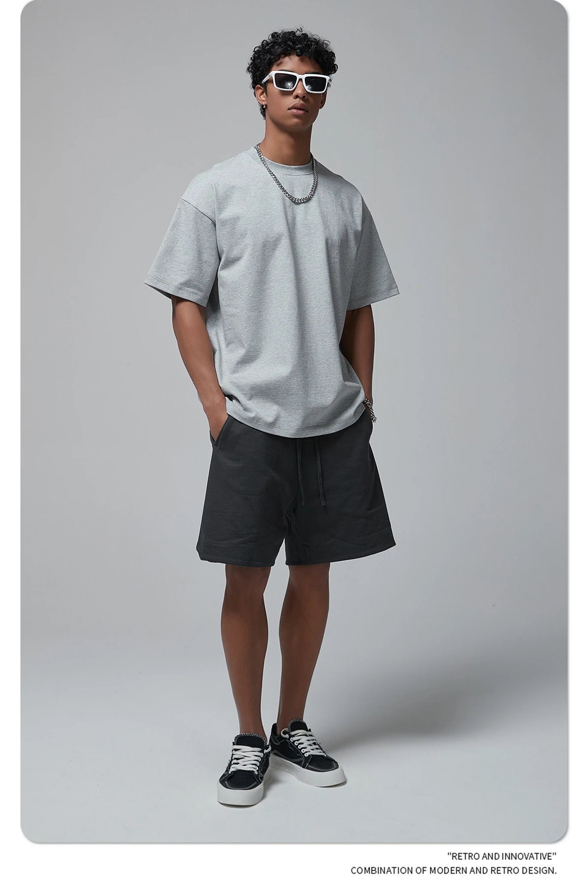 Arte Artie Master 385G Pure Cotton Oversized T-Shirt Dark Gray T-Shirts - 58