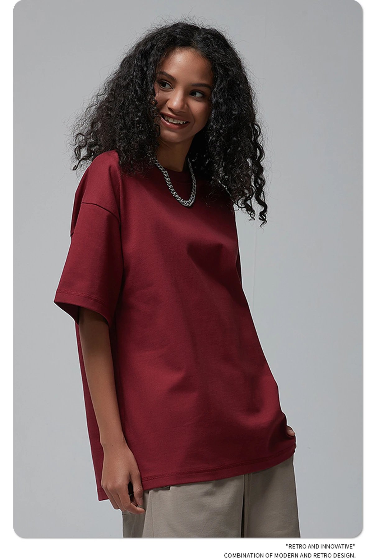Arte Artie Master 385G Pure Cotton Oversized T-Shirt Dark Gray T-Shirts - 85