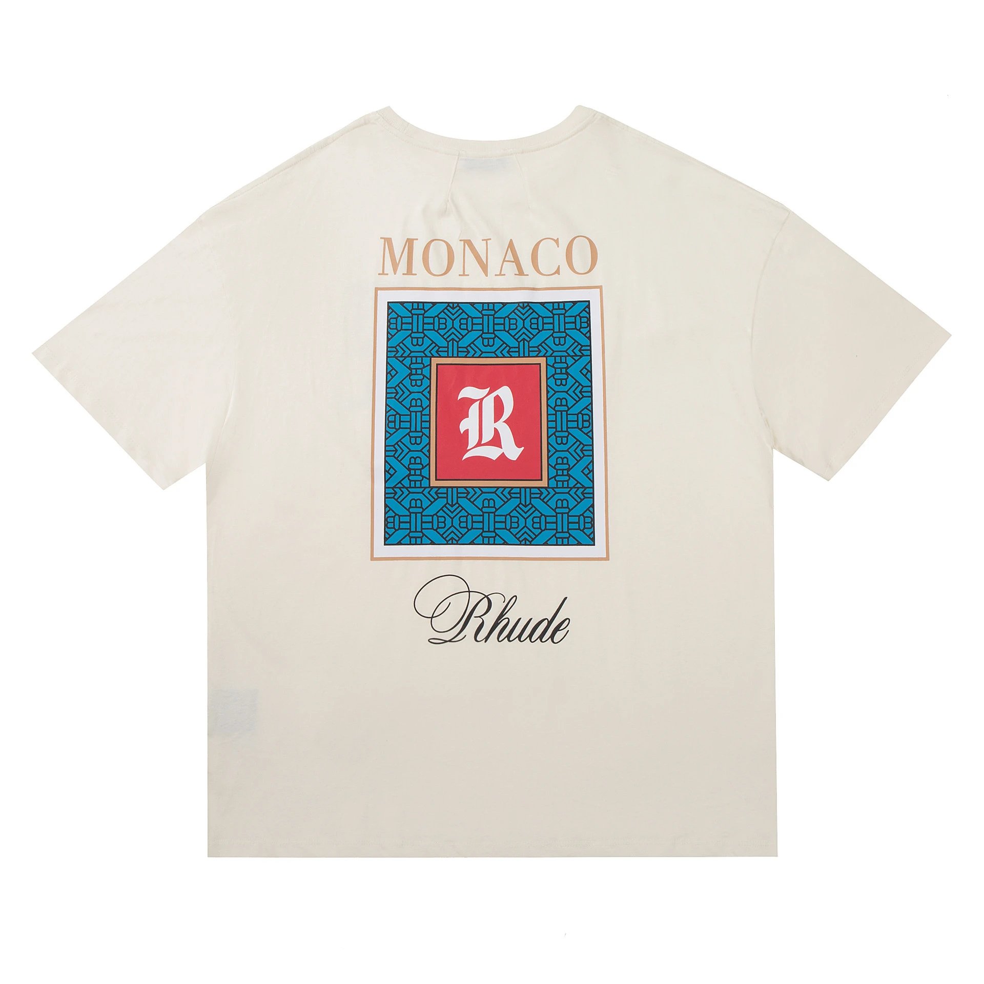 Rhude Leopard Print Graphic T-Shirt Beige - 33