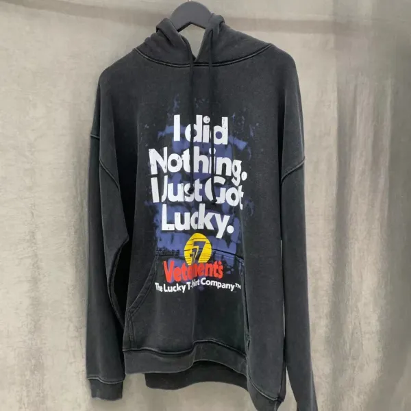 Design 'I'm Not Doing Shit Today' Distressed Black Hoodie - 32