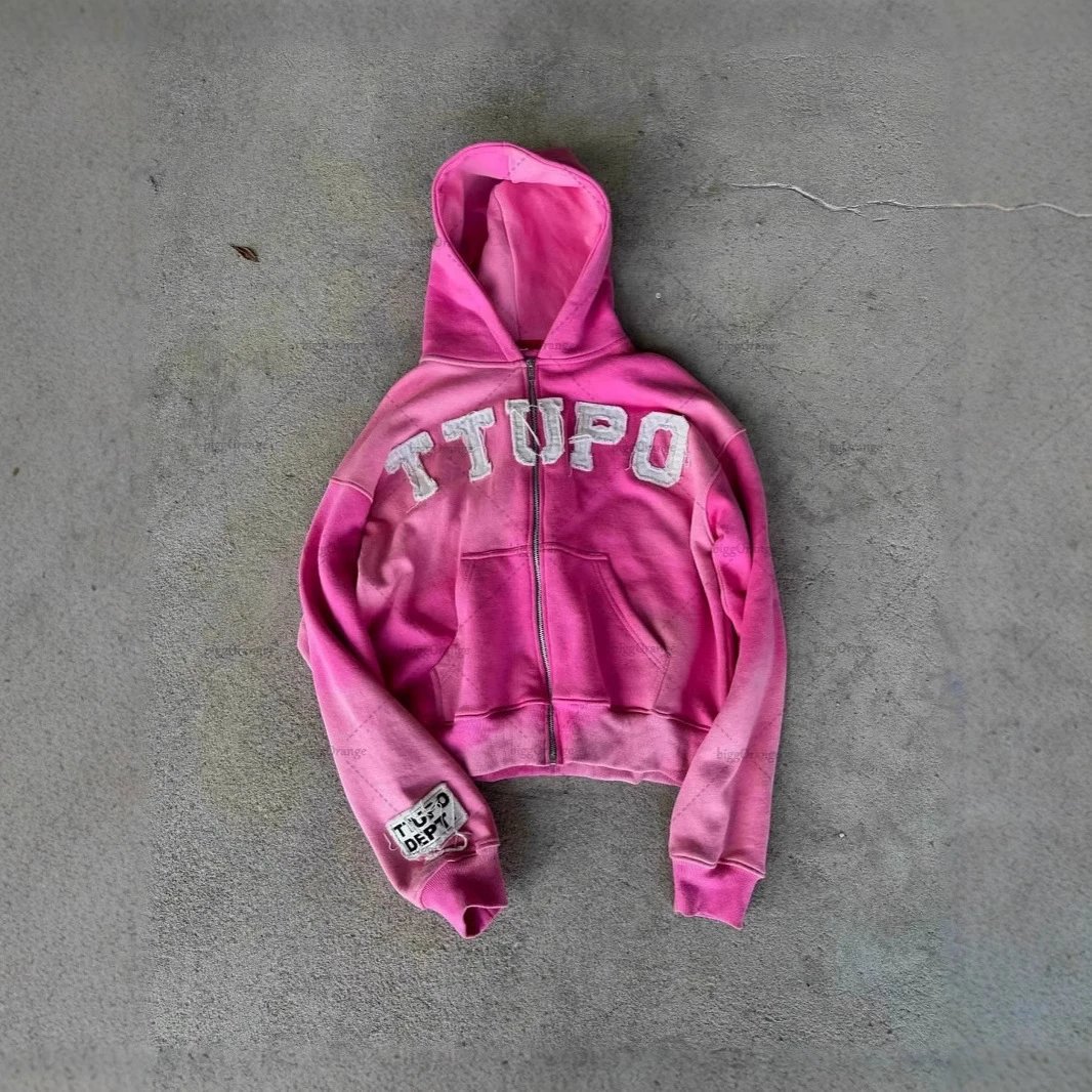 Y2K zipper up Hoodies ttupo