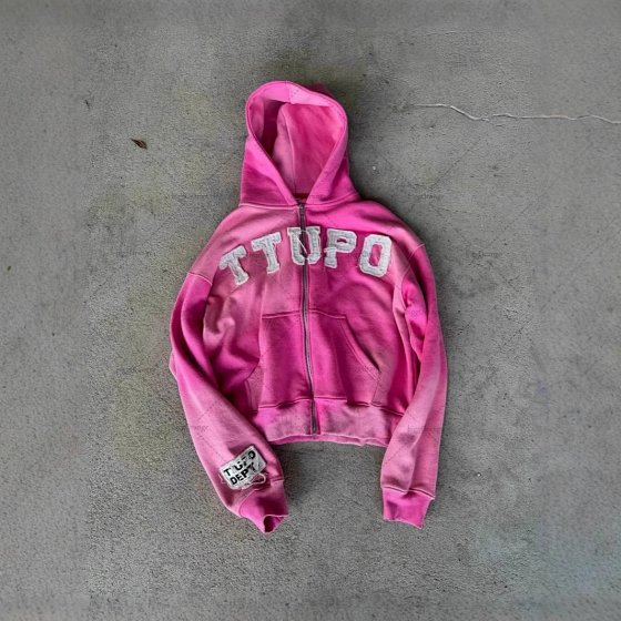 Y2K zipper up Hoodies ttupo