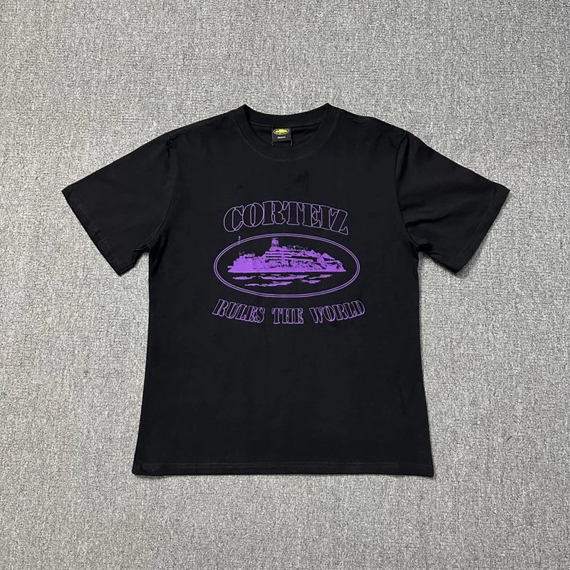 Corteiz Rules The World Black Oversized T-Shirt - 9