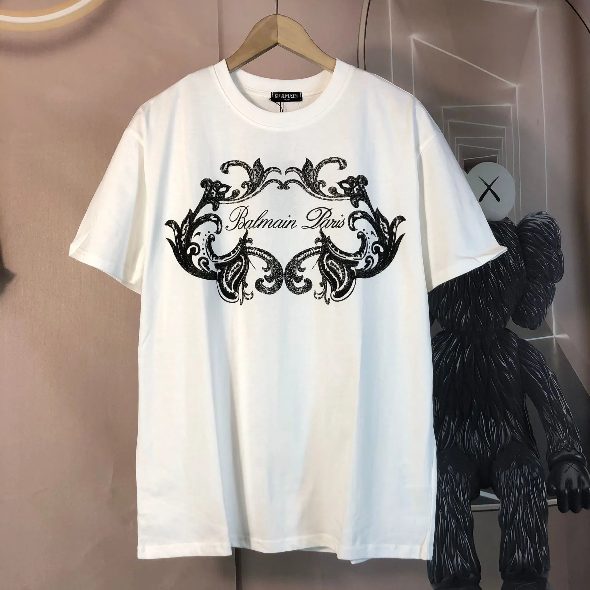 Balmain Logo Gradient Print Black T-Shirt - 4