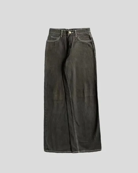 Wrighter Original Skull Patch Wide-Leg Jeans Charcoal - 16