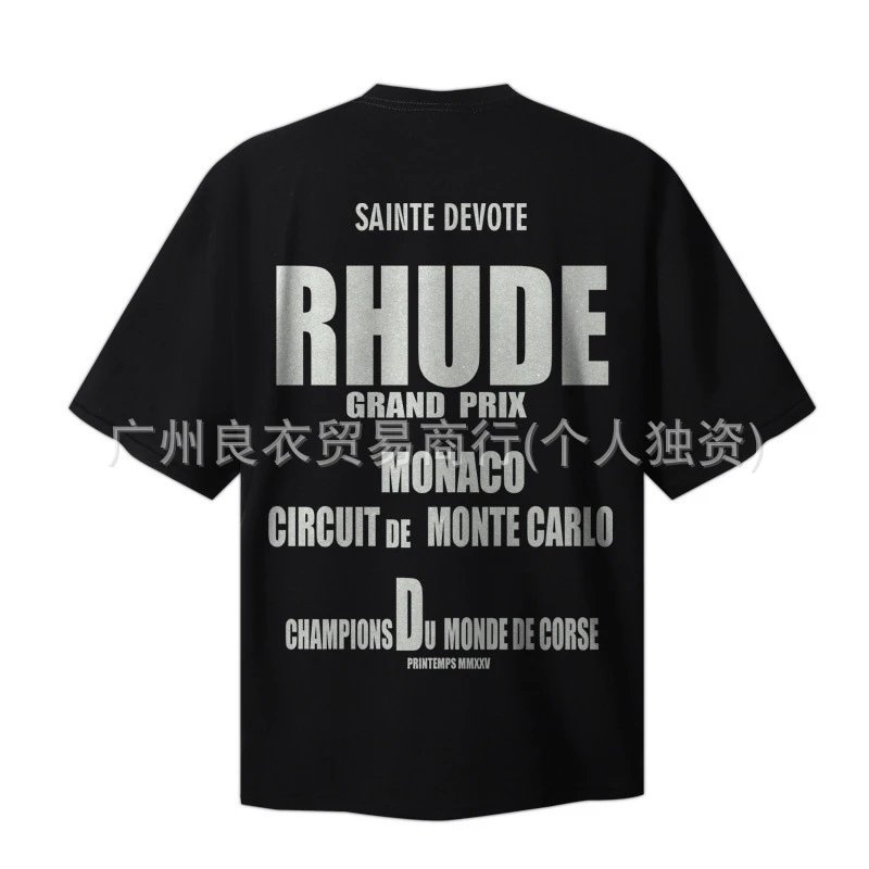 Rhude Chef d'Équipe Black Graphic T-Shirt - 11