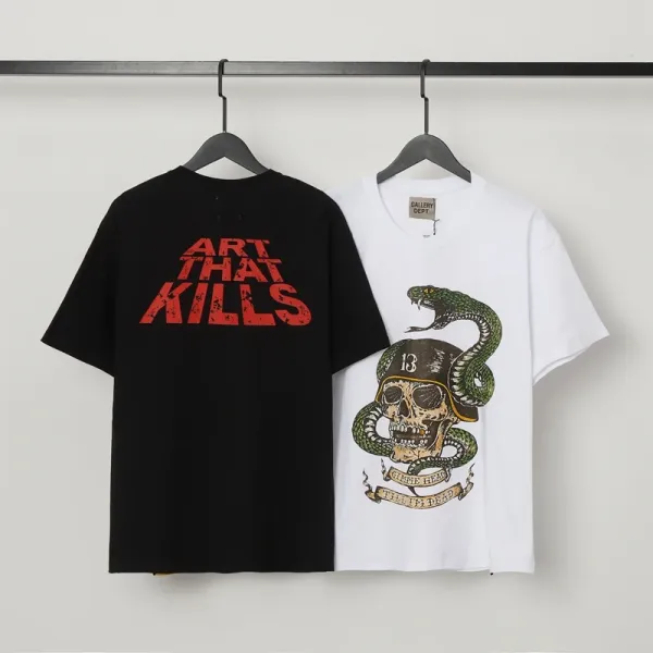 Gallery Dept Giraffe Lightning Black T-Shirt - 6