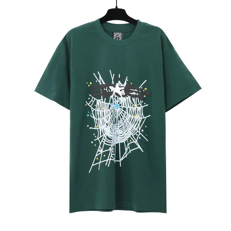 SP5DER Spider Web Graphic T-Shirt Black - 16