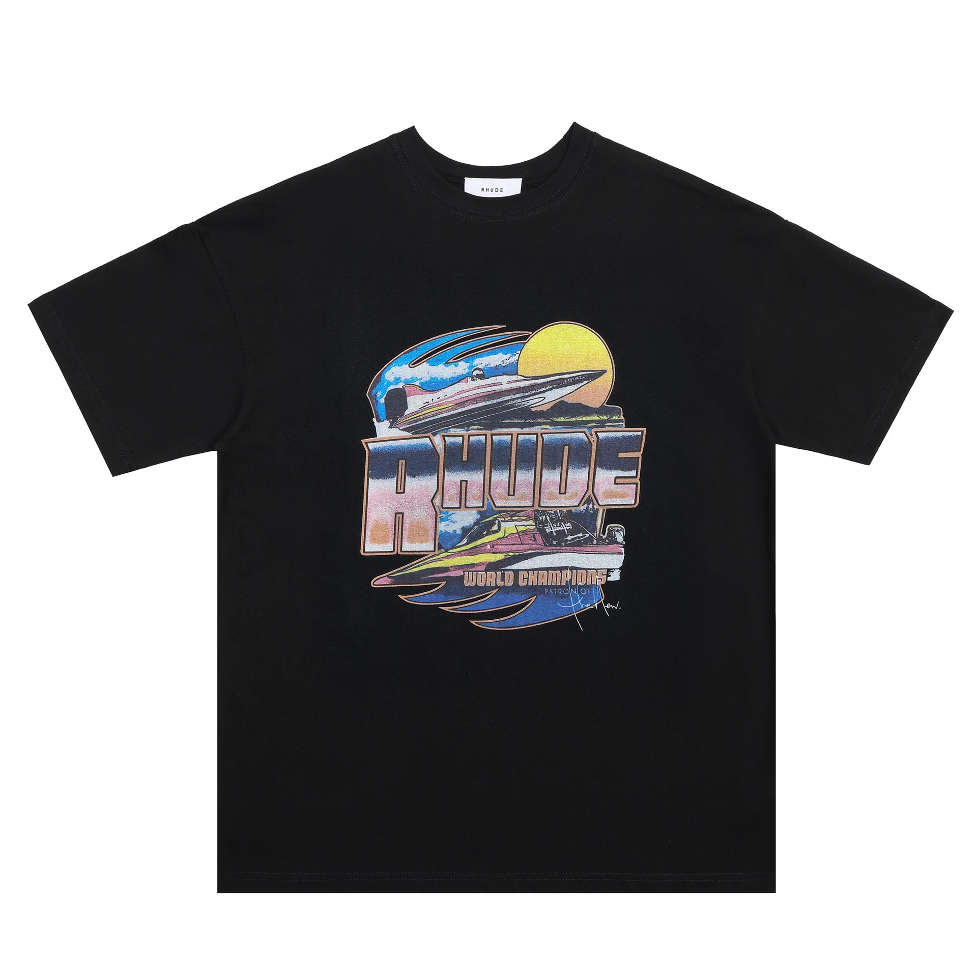 Rhude Leopard Print Graphic T-Shirt Beige - 22