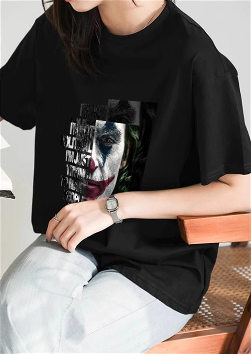 Design Joker Graphic Print Black T-Shirt - 6