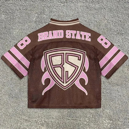 Unbranded Football Jerseys Mesh V-neck graphic jersey product detail image 34