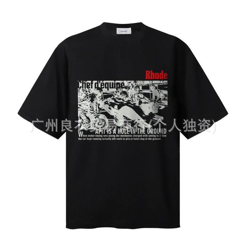 Rhude Chef d'Équipe Black Graphic T-Shirt - 9