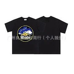 Rhude Bordeaux Graphic Print White T-Shirt - 9