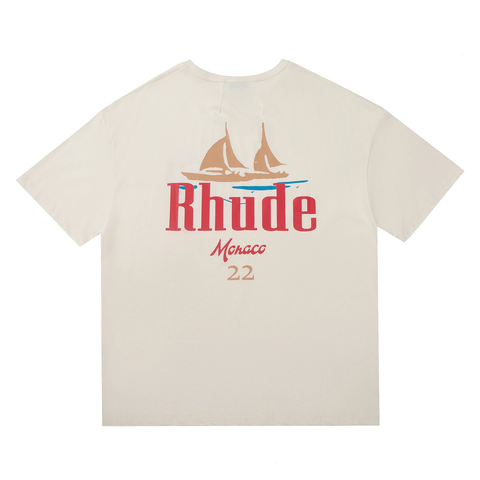 Rhude Leopard Print Graphic T-Shirt Beige - 34