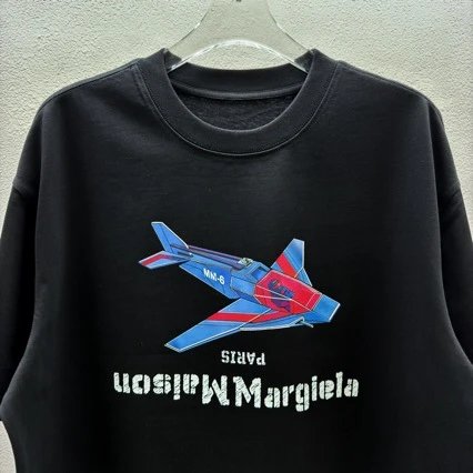 Maison Margiela Stava Jet Print Black T-Shirt - 11