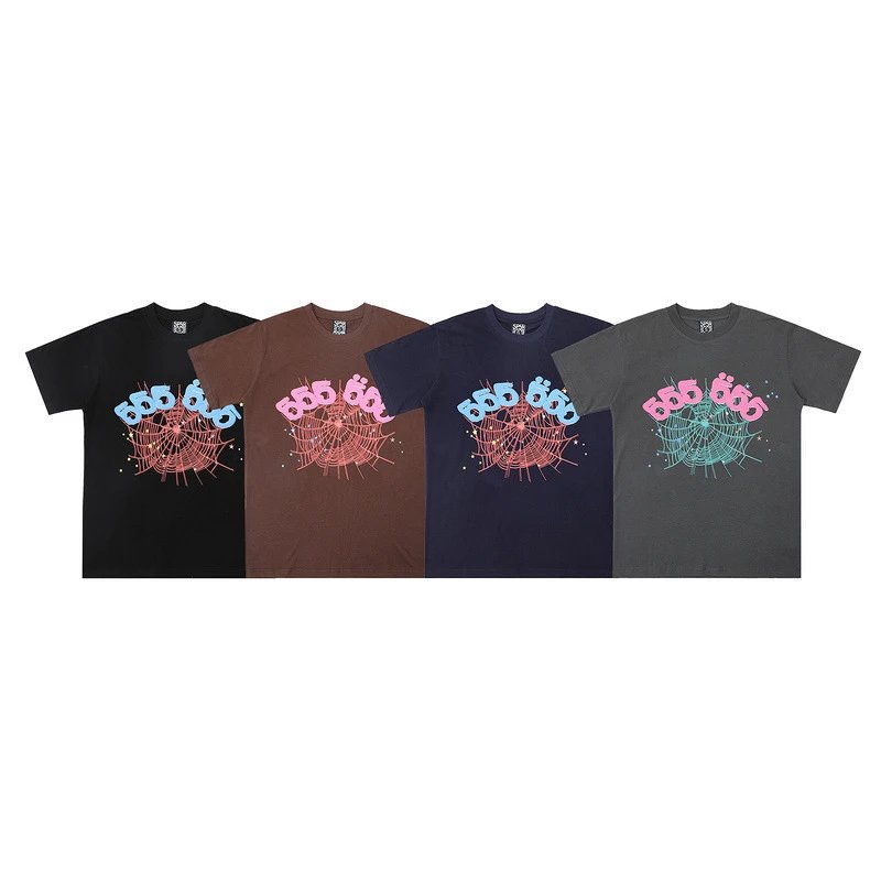 SP5DER Spider Web Graphic T-Shirt Black - 5