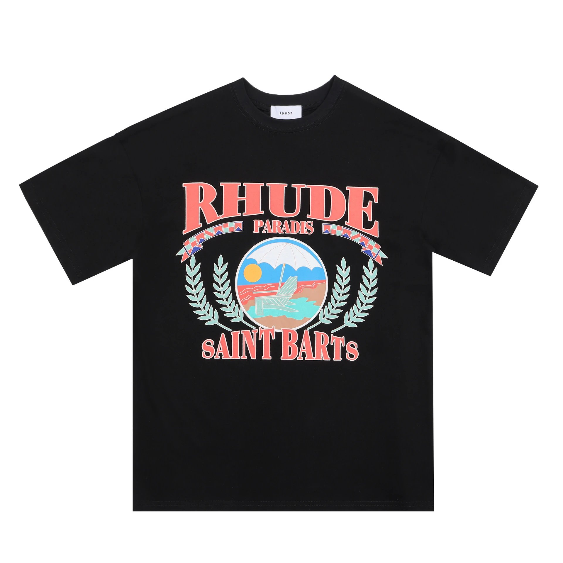 Rhude Leopard Print Graphic T-Shirt Beige - 21